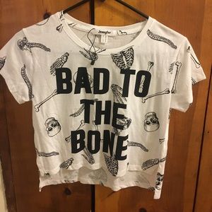 Jennyfer BAD TO THE BONE Graphic crop top - XS